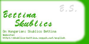 bettina skublics business card